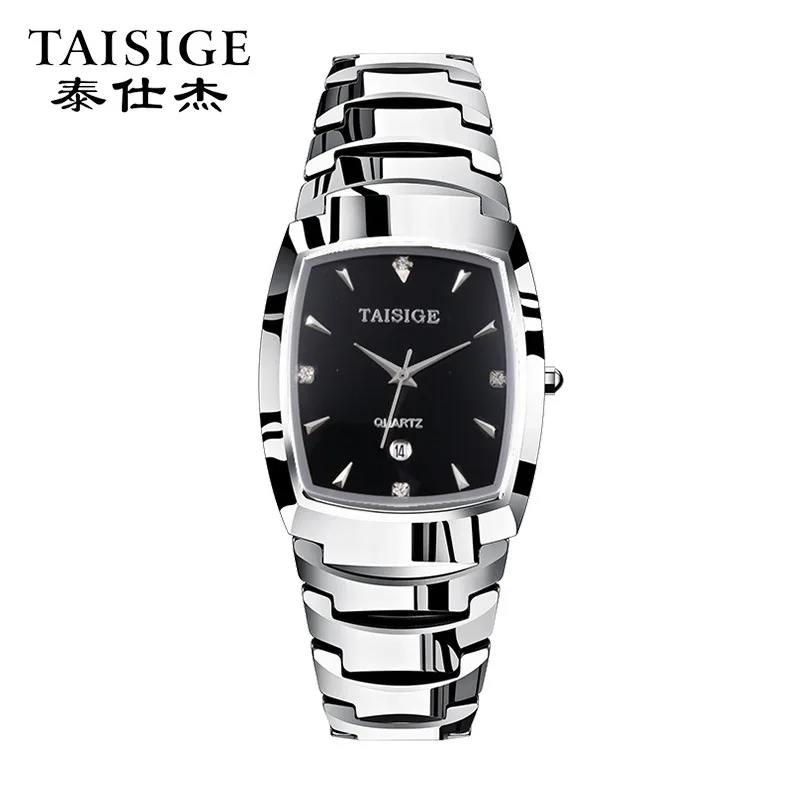 hot sale taisige 2020 tungsten steel watch man waterproof wristwatch japan vj12 movt luxury brand watches men relogio masculino free global shipping