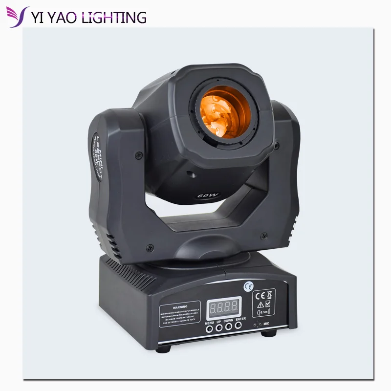 Карманный Точечный светильник 60 Вт Gobos с подвижной головкой DMX512 Dj сценический