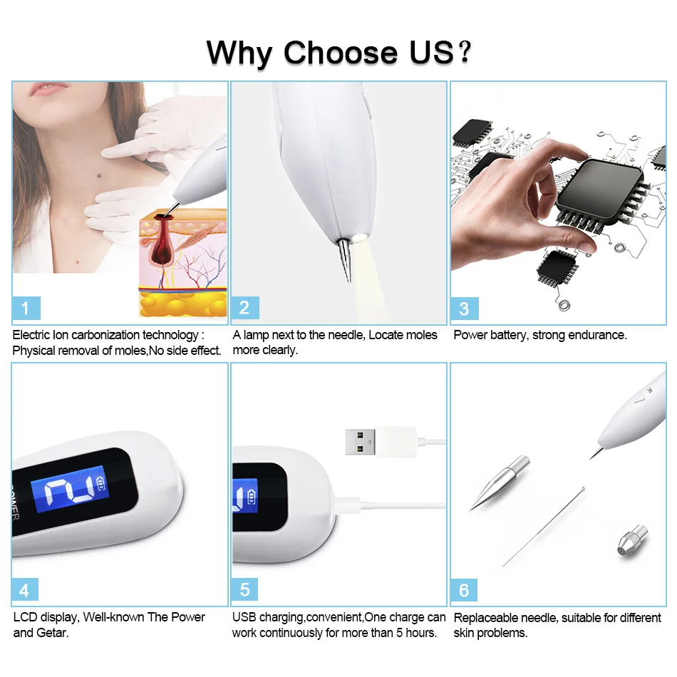 Машинка для удаления татуировок с 9 уровнями лазерная плазменная ручка темных