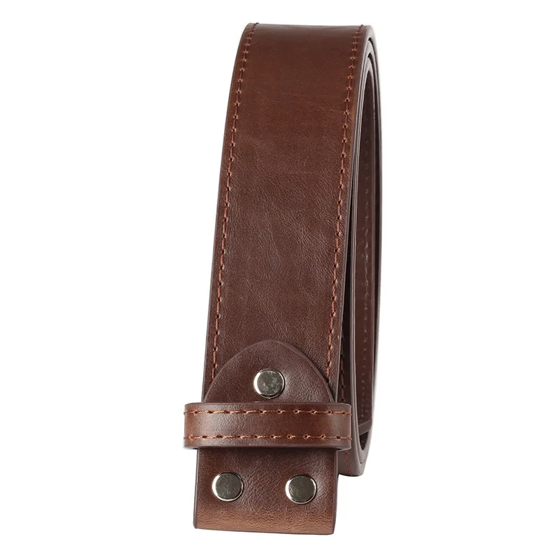 

Men's PU leather Belt without buckle DIY Belt accessories 3.8cm