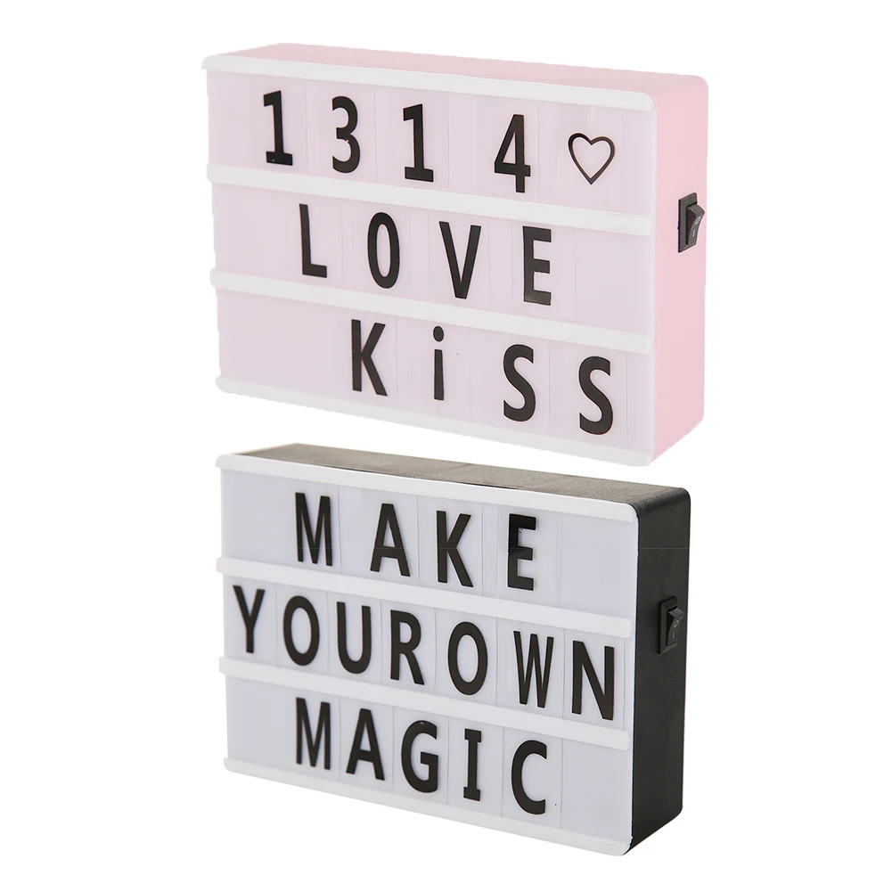 Комбинированная Светодиодная настольная лампа A6 с буквами сделай сам ночник