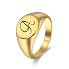 Печатка из нержавеющей стали 316L на заказ, кольца для женщин, массивное кольцо с надписью, подарок лучшему другу, Femme 2021 HR450