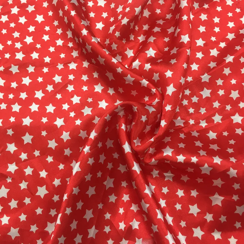 

Five point star printed lining fabric cheap price 100% polyester