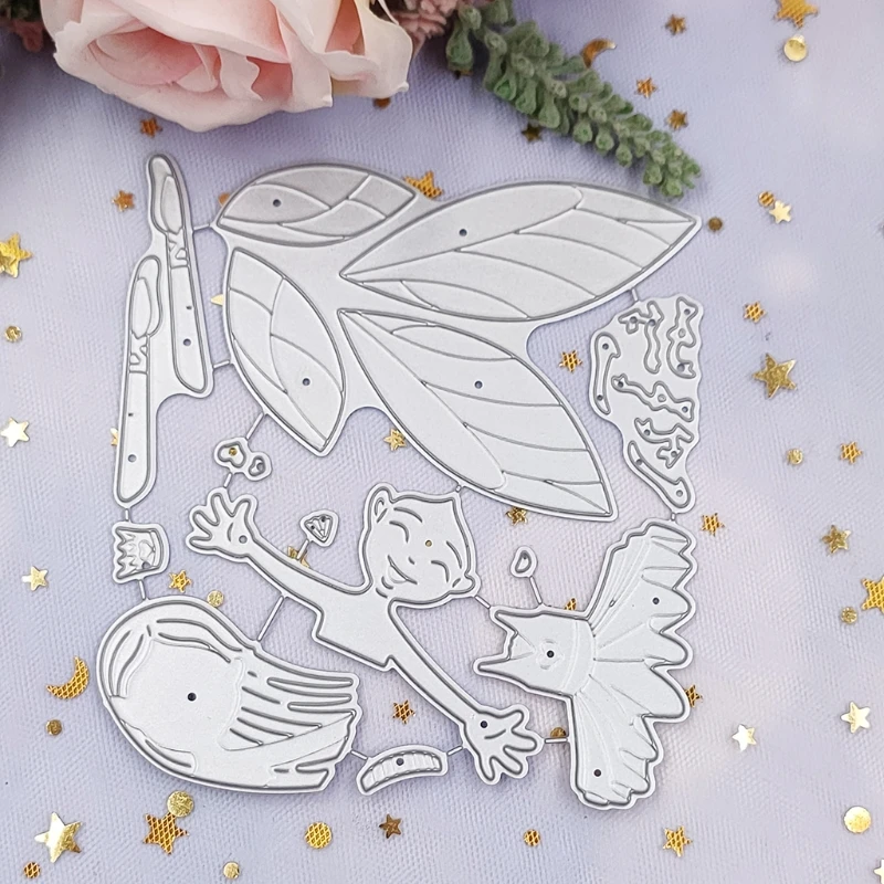 

Fairy Metal Cutting Dies Stencil DIY Scrapbooking Album Paper Card Template Mold Embossing Decoration
