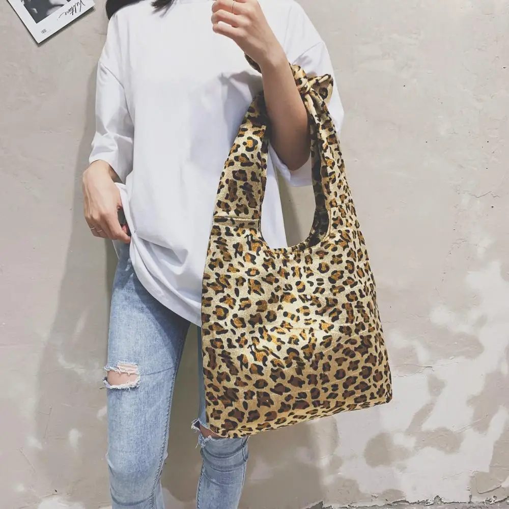 Модные шерстяные сумки-тоут с леопардовым рисунком тигра женские сумки большой