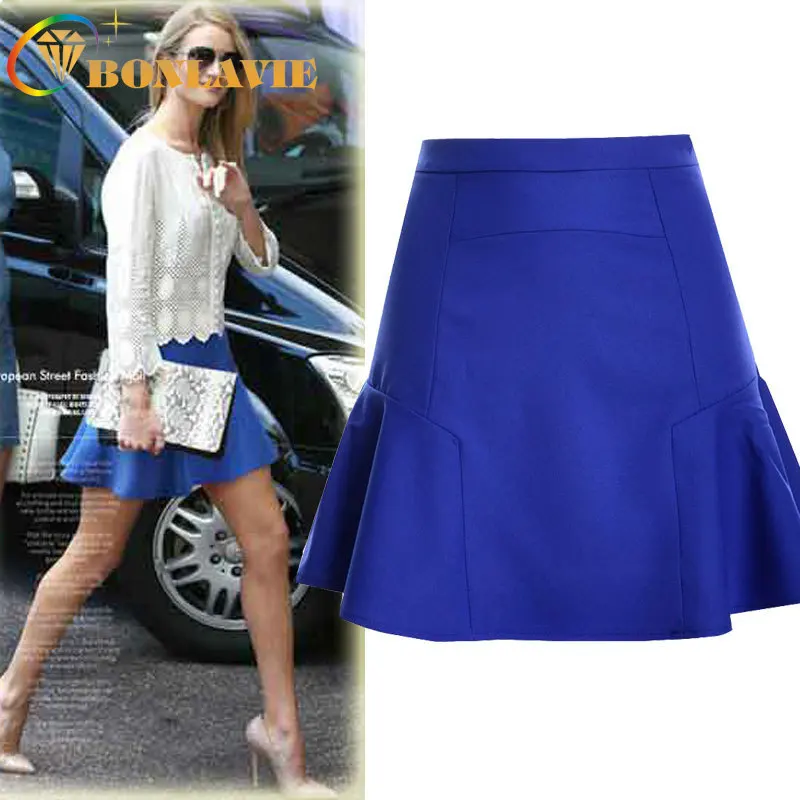 Юбка женская тканевая до колена однотонная шифоновая Мини юбка выше с завышенной