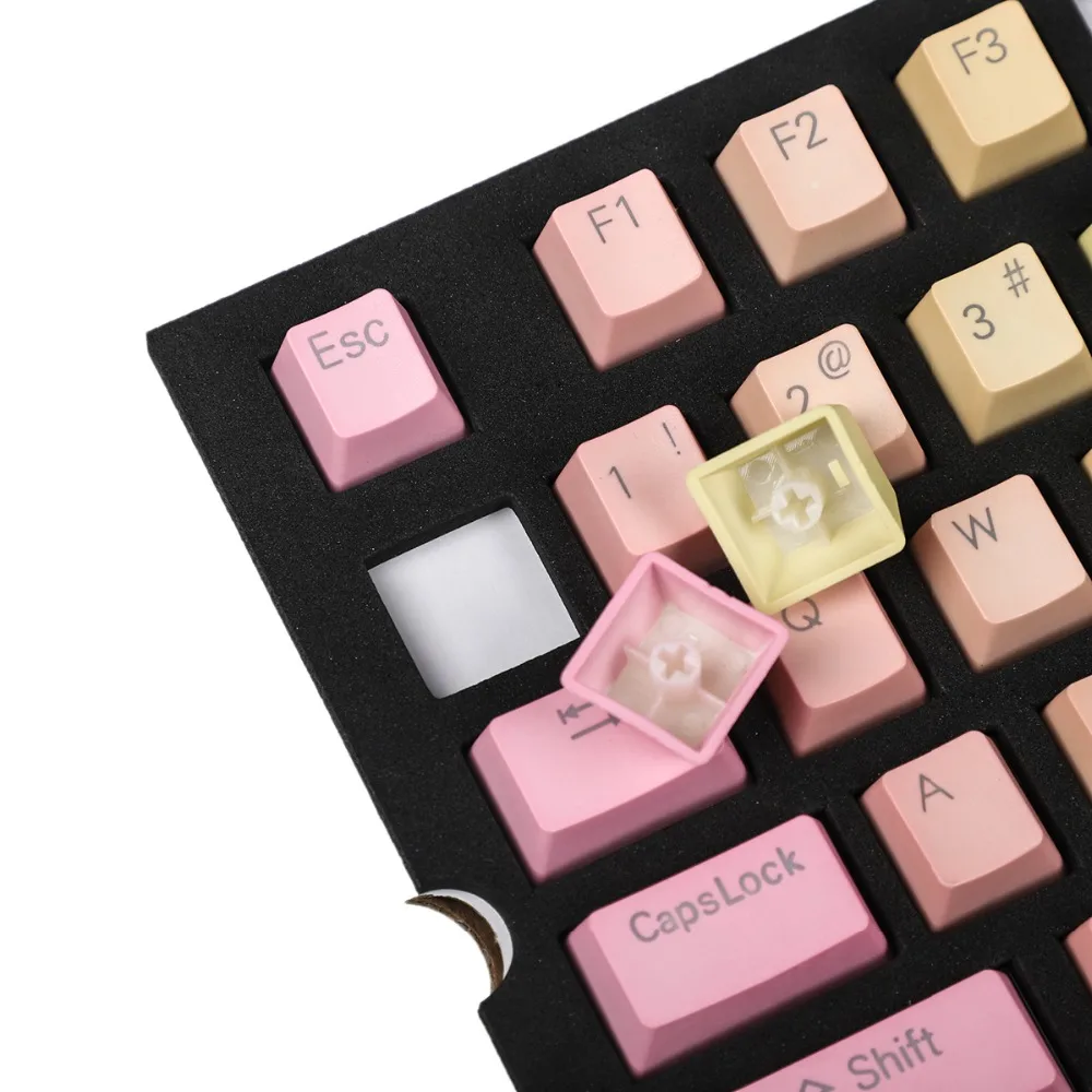 YMDK Double Shot 108 окрашенная PBT блестящая OEM профиль Радужный набор ключей подходит для клавиатуры Corsair logitech G710 CM razer