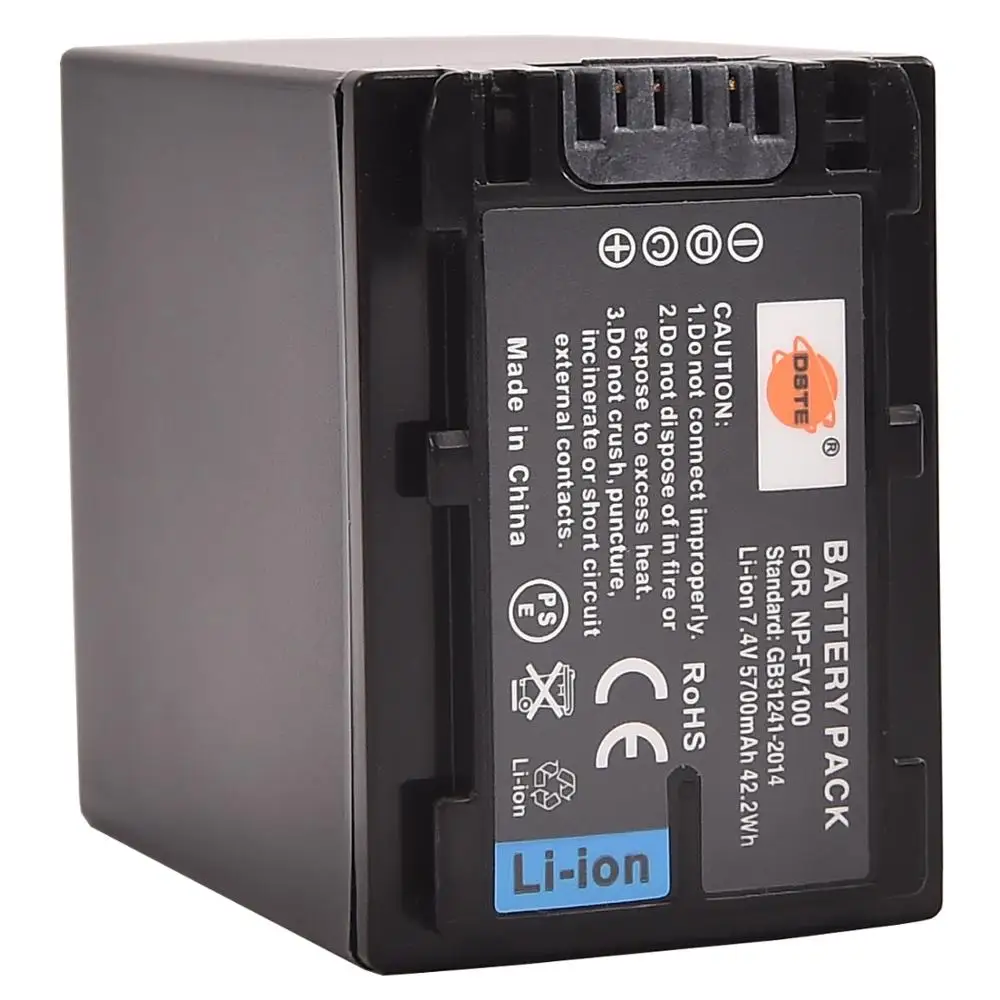 DSTE Замена для NP-FV100 Li-Ion Батарея Совместимость Sony DCR-SR88 SX83 SX85 HDR-CX210 CX220 CX290 CX300 CX350V CX360V