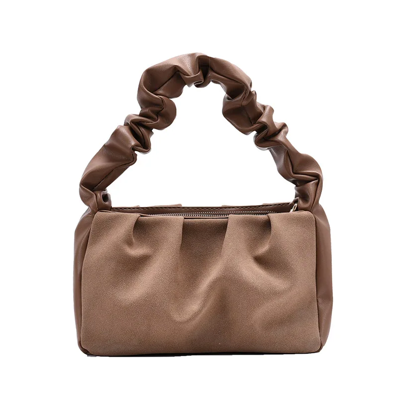 

Scrub PU Leather Tote Bags for Women 2021 New Small Shoulder Simple Bag Lady Branded Trending Handbags and Purses Luxury Totes