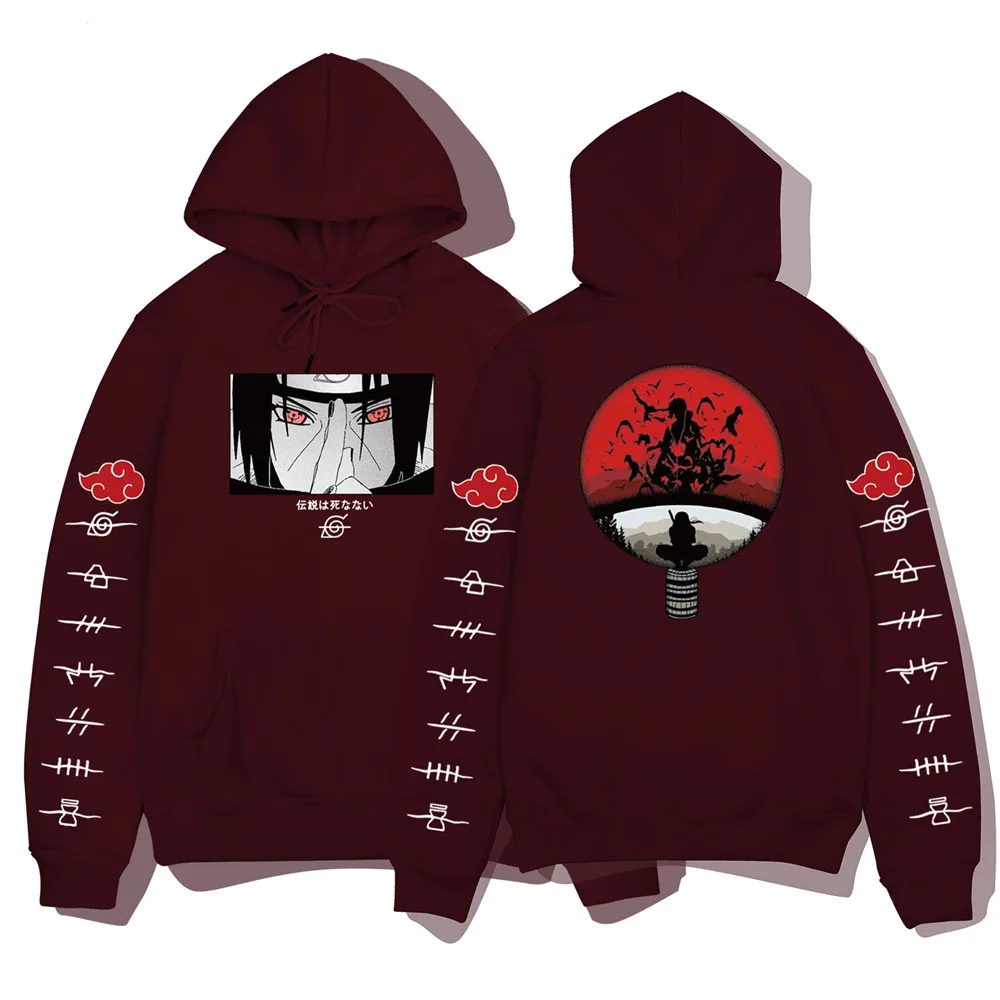 Новинка 2022 толстовка с капюшоном рисунком аниме японская кофта Uzumaki Akatsuki Sakura Kakashi