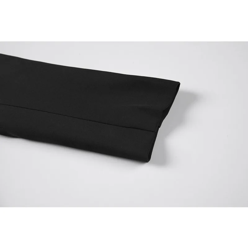 

Women Black Mesh patcwork Big Size Blazer New Lapel Long Sleeve Loose Fit Jacket Suit Blazers Ladies Spring Autumn 2021