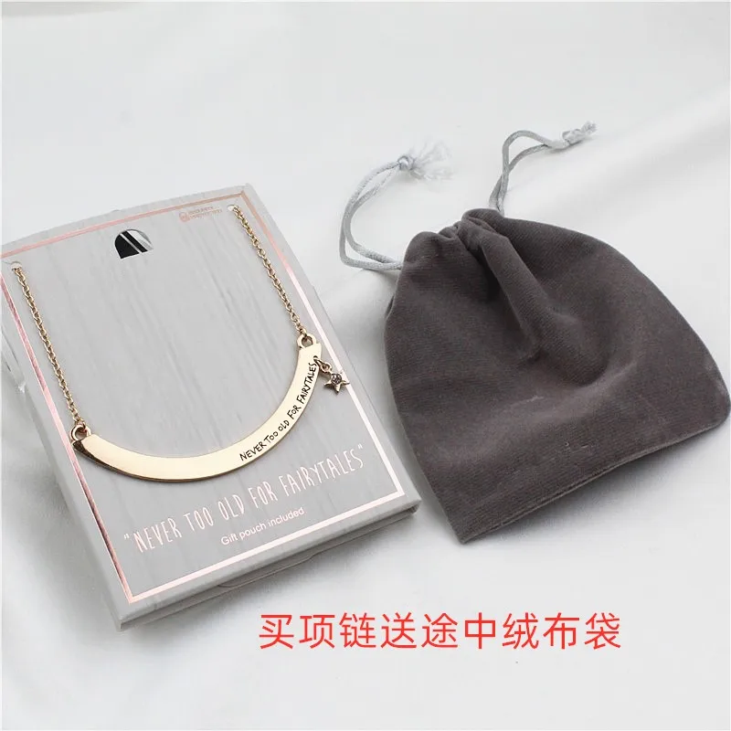 New letter necklace curved bright face simple atmosphere | Украшения и аксессуары