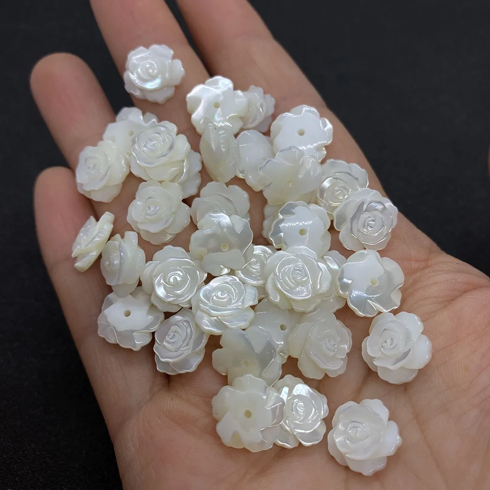 Бусины Из Натуральной перламутровой ракушки бусины с подвесками в виде цветов