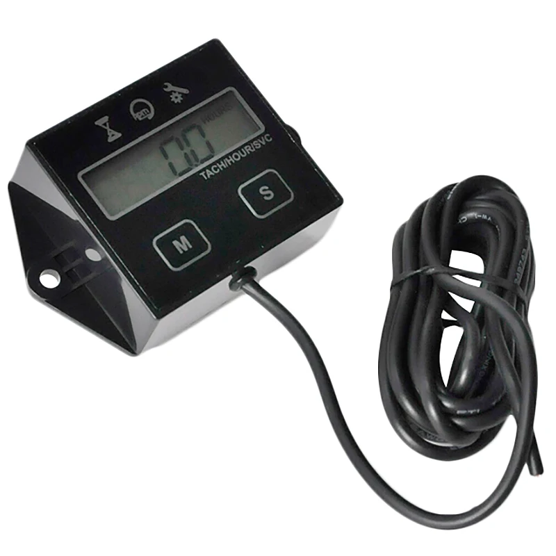 ЖК цифровой дисплей мото Тахометр двигателя счетчик часов для мотоцикла Датчик