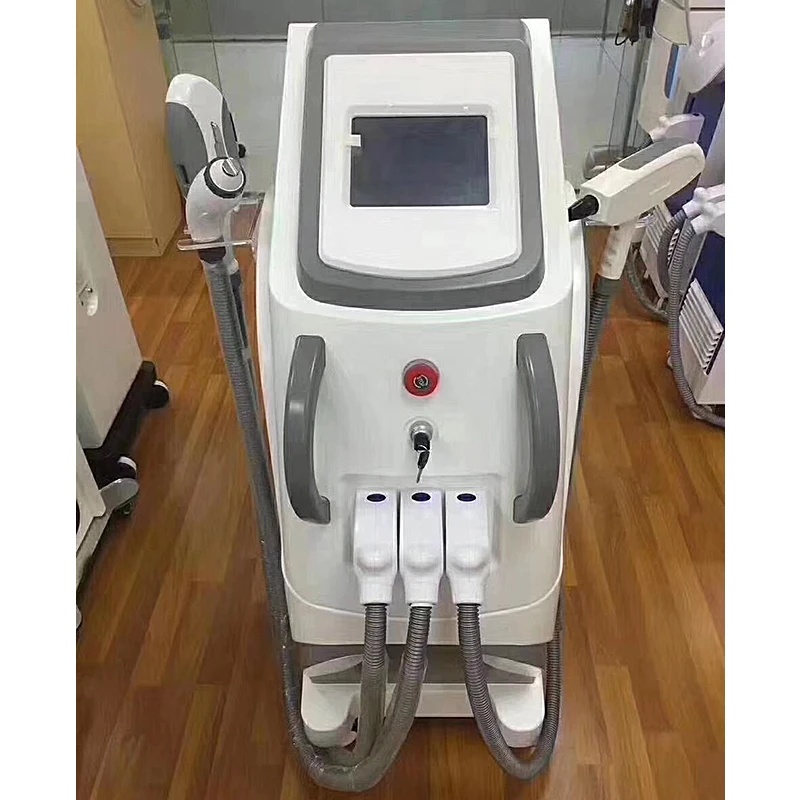 3 в 1 Многофункциональное IPL Elight SHR удаление волос татуировки Nd Yag лазерное