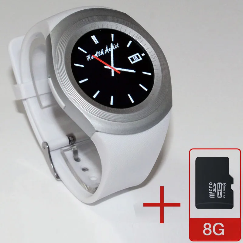 white add 8g Умные часы для мужчин android с сенсорным экраном y1 sim карта smartwatch часы с WhatsApp Facebook фитнес-трекер pk v8 - Цвет: white add 8g