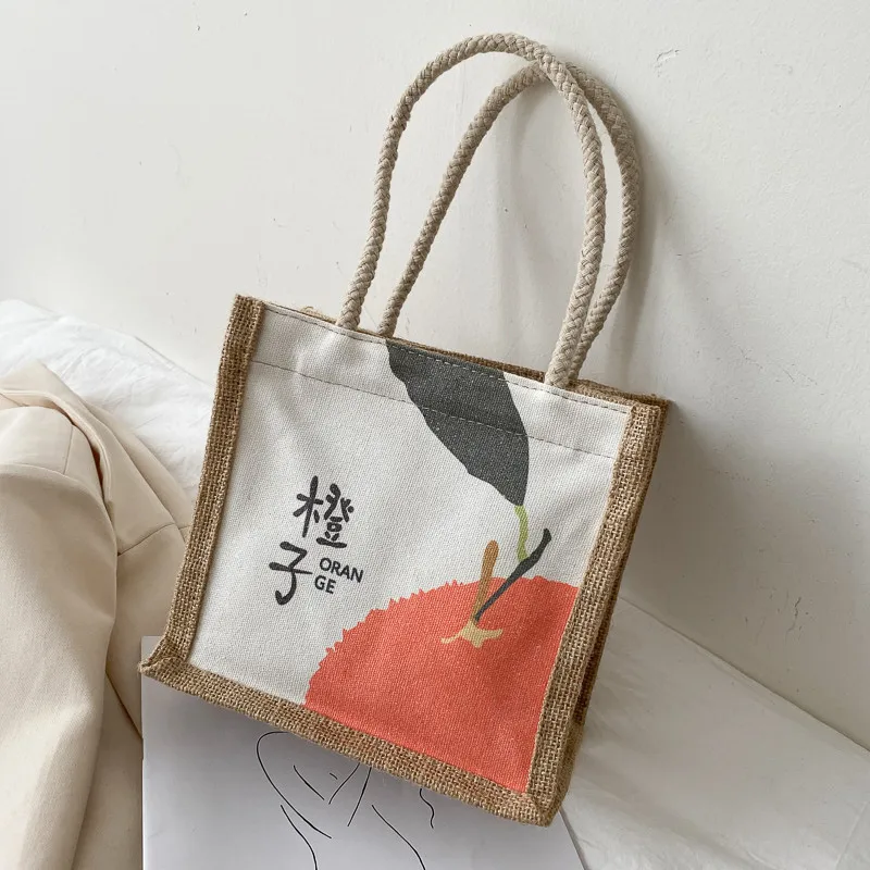 

2021 New Summer Women Canvas Bag Women's Handbag Fashion Cartoons Printing Crossbody Bag For Women Tote Bag Students Handbag