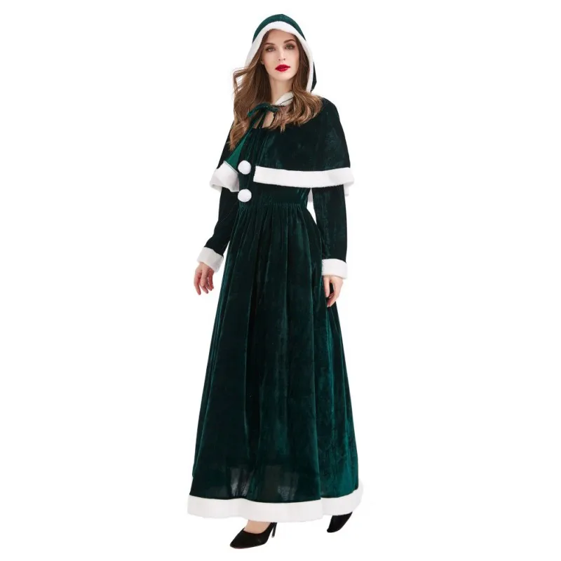 

Women Dress Red Dress Christmas Costumes Xmas Party Dress with Cloak Women Clothes Autumn and Winter Outfits