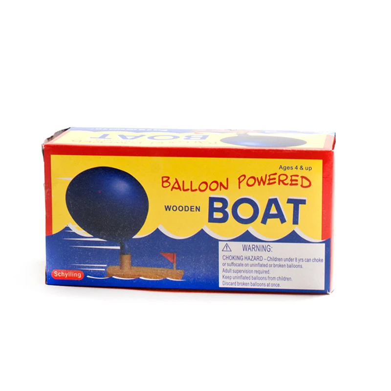 

Balloon Propelled Boat Early Childhood Education Enlightenment Observation Water Slide Puzzle Wooden Beach Toy Parent-child