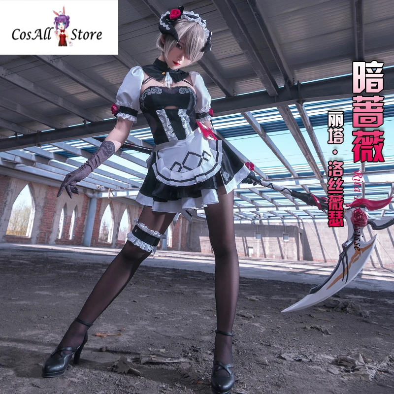 

{Stock}Honkai Impact 3 Rita Rossweisse Cosplay Costume sexy Maid dress female