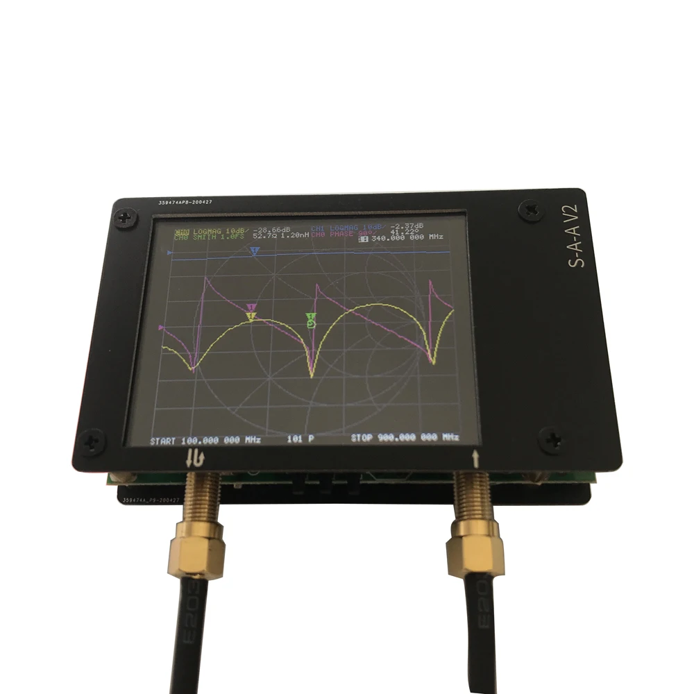 Профессиональный 3-граммовый векторный сетевой анализатор с антенной NanoVNA V2 VHF UHF