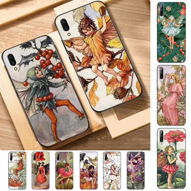 

Beautiful Flower Fairy Illustration Phone Case for Huawei Y 6 9 7 5 8s prime 2019 2018 enjoy 7 plus