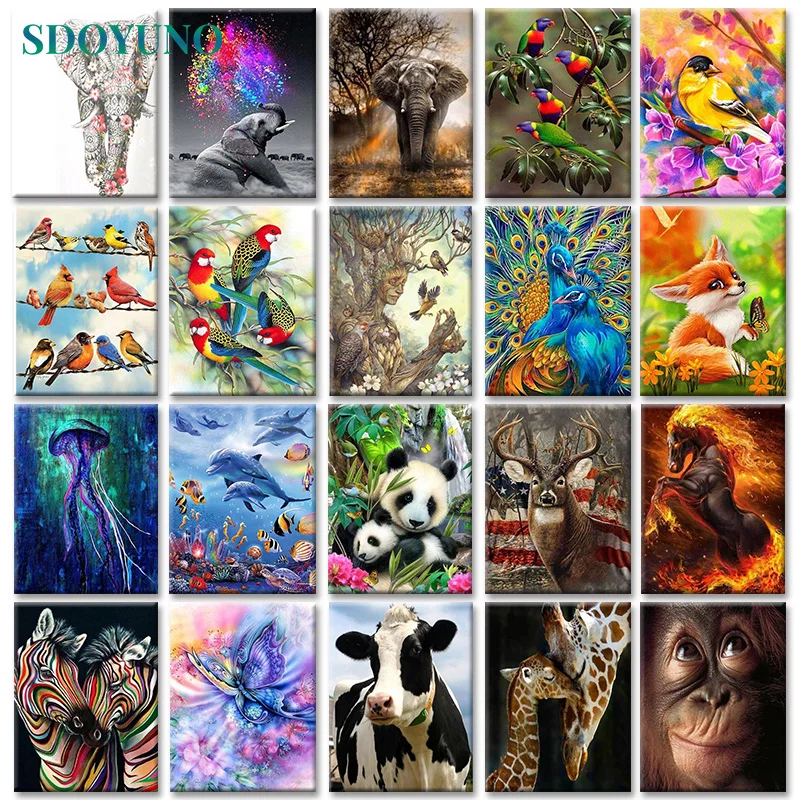 

SDOYUNO 5d DIY Diamond Painting 20x25 Full Square Icons Embroidery Diamond Painting hobby Panda Animals Rhinestone Handmade