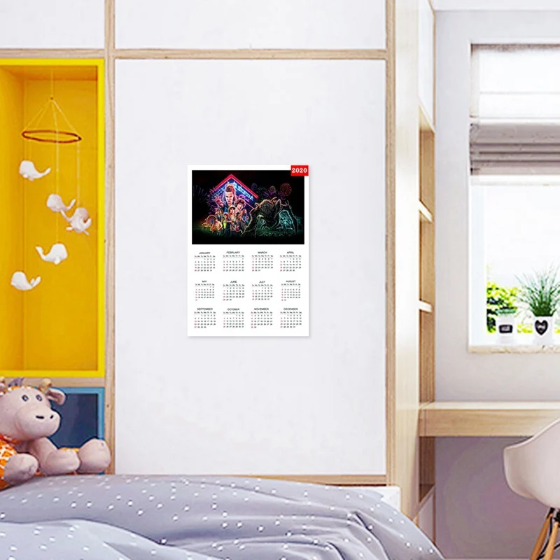 ВИНТАЖНЫЙ ПЛАКАТ с календарем очень странные дела 2020 3 Ретро плаката крафт бумага