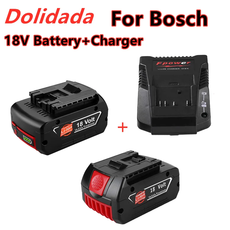 

2021 Новый Bosch 18V 18000mah перезаряжаемые литий-ионный аккумулятор 18V батарея резервного копирования Портативный Замена bat609 продаются с зарядным ...
