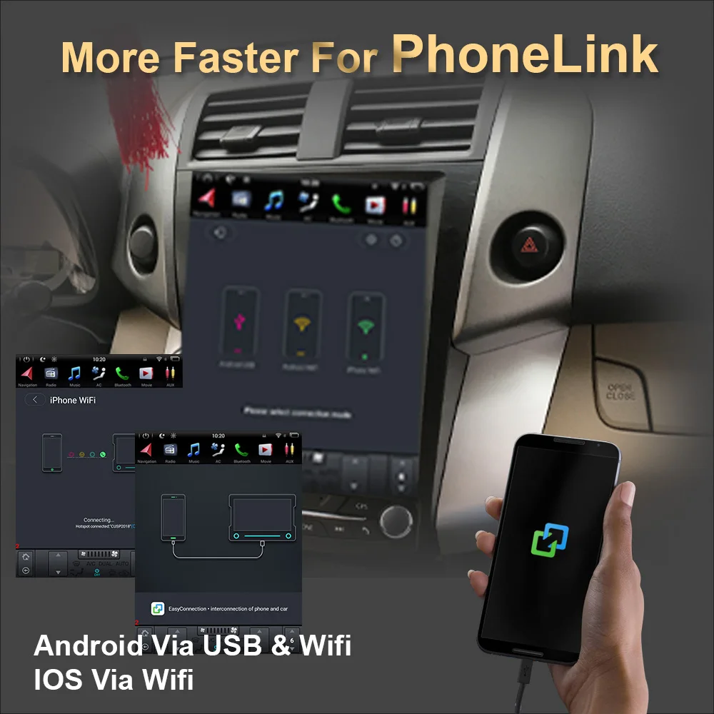 GPS-навигатор в стиле Tesla на Android 9 0 для TOYOTA RAV4 2006-2012 автомобильное радио стерео