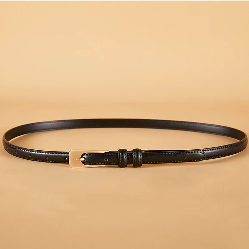 

95-110cm Two-layer Cowhide Belt Women Fashion Waist Luxury Black Blue Belts Girls Ladies Simplicity Fashion Decorative Gift