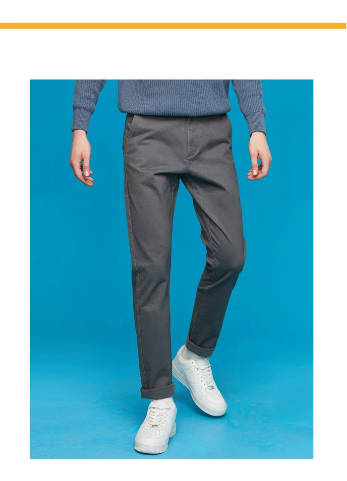 Giordano мужские брюки, однотонные, контрастные, тонкие брюки, мужские, дышащие, хлопковые, спандекс, повседневные, Pantalon Hombre 01119726