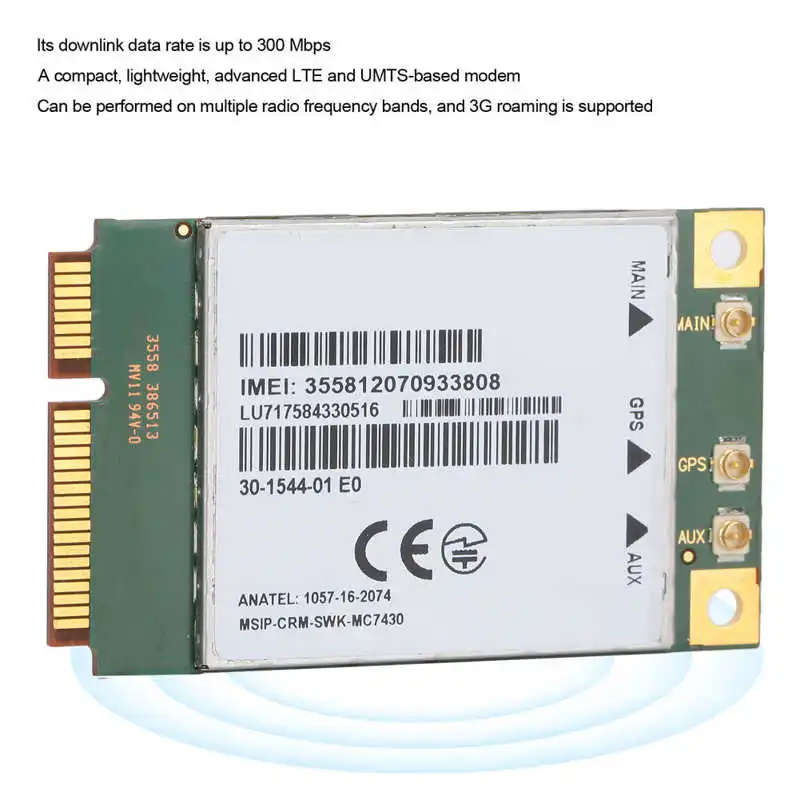 MC7430 LTE 4G модуль CAT6 FDD-LTE TDD-LTE к оператору сотовой связи HSPA + GNSS WWAN USB 3 0 демон и утилиты