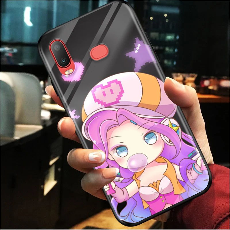 Cartoon beauty for Samsung Galaxy A9S A8S A6S A9 A8 A7 A750 A6 A5 A3 Plus Star 2018 2017 2016 Black Phone Case