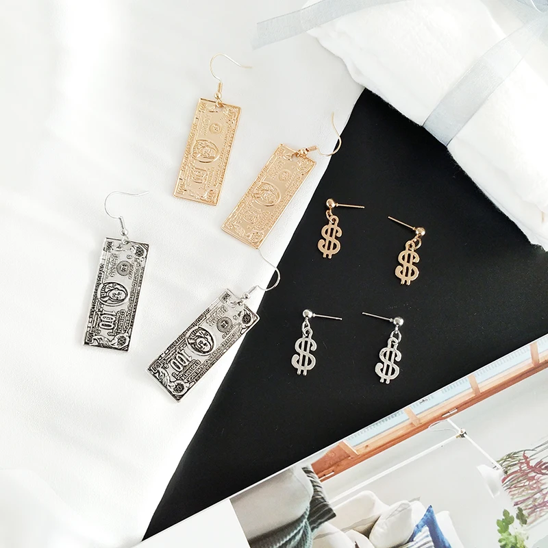 Американский и Европейский harajuku личности в британском ретро стиле доллар серьги