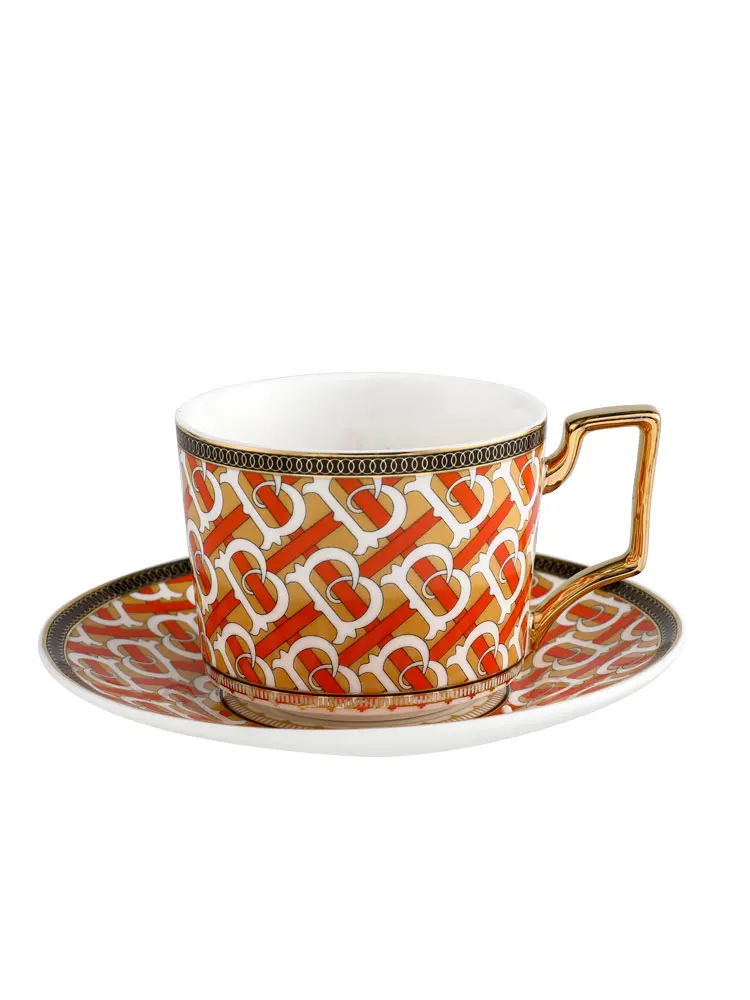 

Coffee cup small exquisite Bone China high grade modern light luxury black tea cup set with European style small luxury
