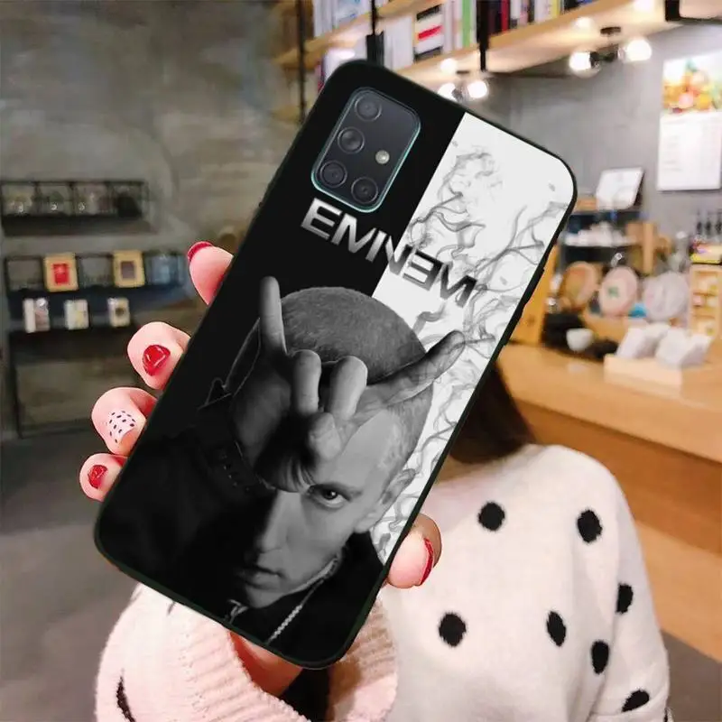 

Hip Hop Rapper Eminem rap black Phone Case Hull For Samsung Galaxy A21S A01 A11 A31 A81 A10 A20E A30 A40 A50 A70 A80 A71 A51