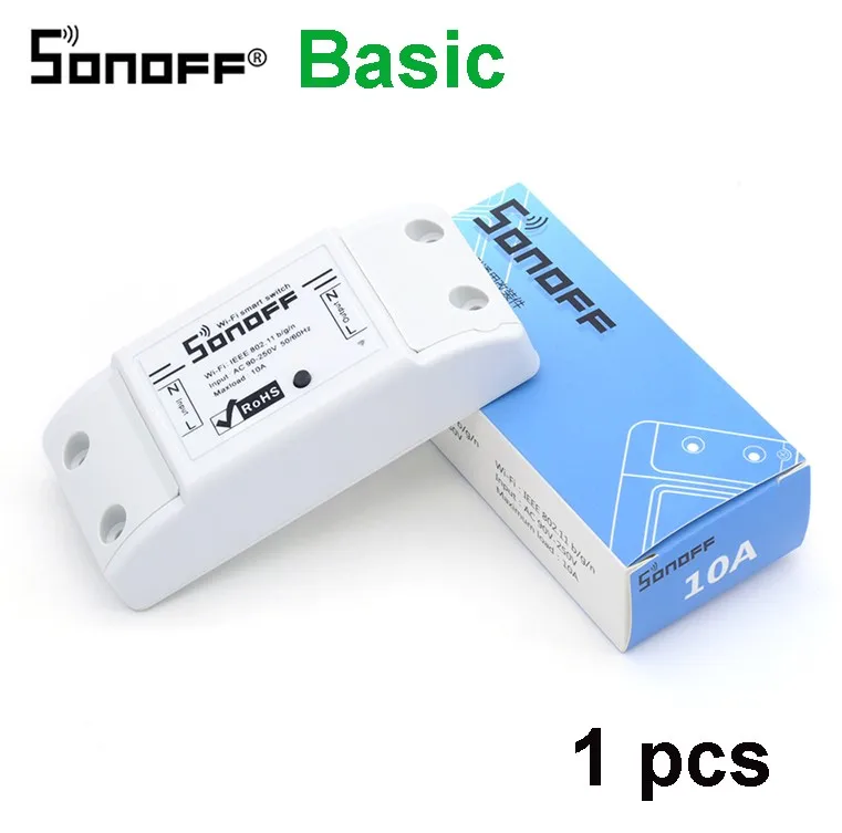 Sonoff Basic 1pcs Sonoff RF мост WiFi 433 МГц Замена умный дом автоматизация универсальный переключатель Интеллектуальный Domotica Wi-Fi пульт дистанционного управления RF - Комплект: Sonoff Basic 1pcs