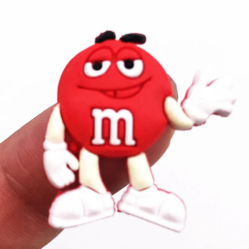 Оптовая продажа 100 шт. значок шоколадной фасоли ПВХ с плоским основанием для