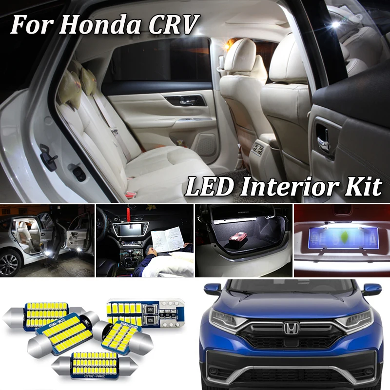 Белые светодиодные с Canbus интерьерный светильник s комплект для Honda CRV CR V 1995 2017 2018