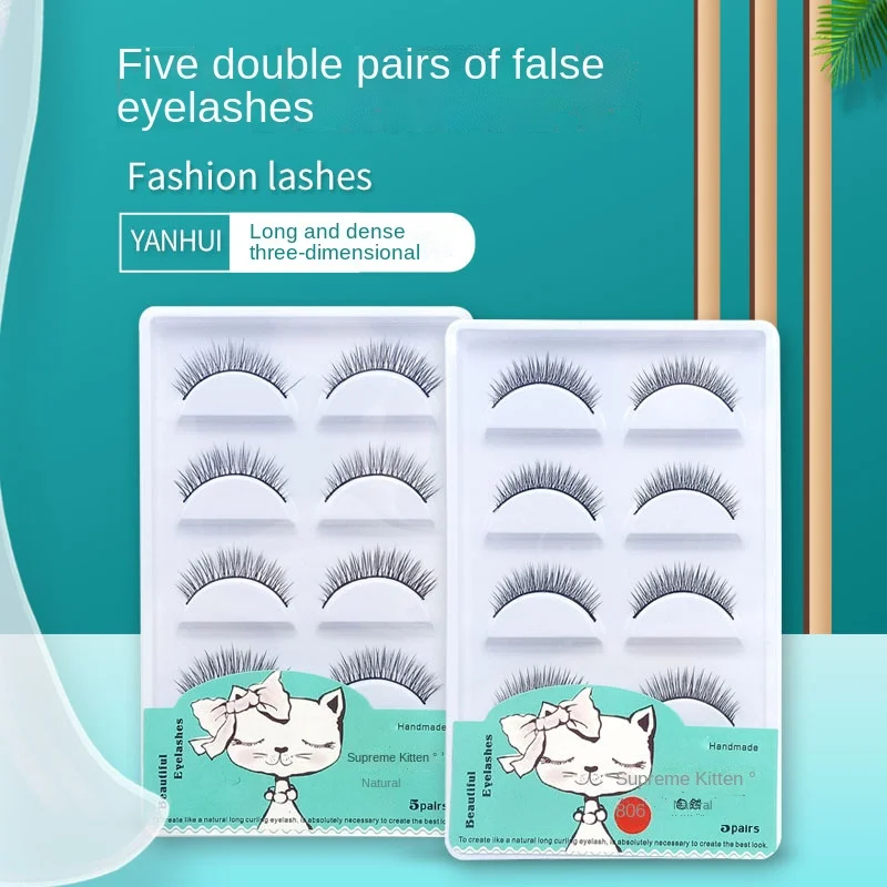 

5Pairs 3D Mink Lashes Makeup Eyelashes Dramatic Fluffy Wispy Volume Natural Long Lasting Thick Cross False Eyelash Dropshipping