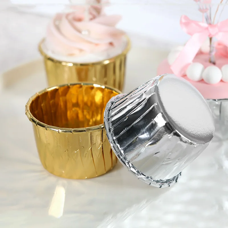 Инструменты для выпечки чашка маффинов и тортов одноразовая алюминиевая фольга