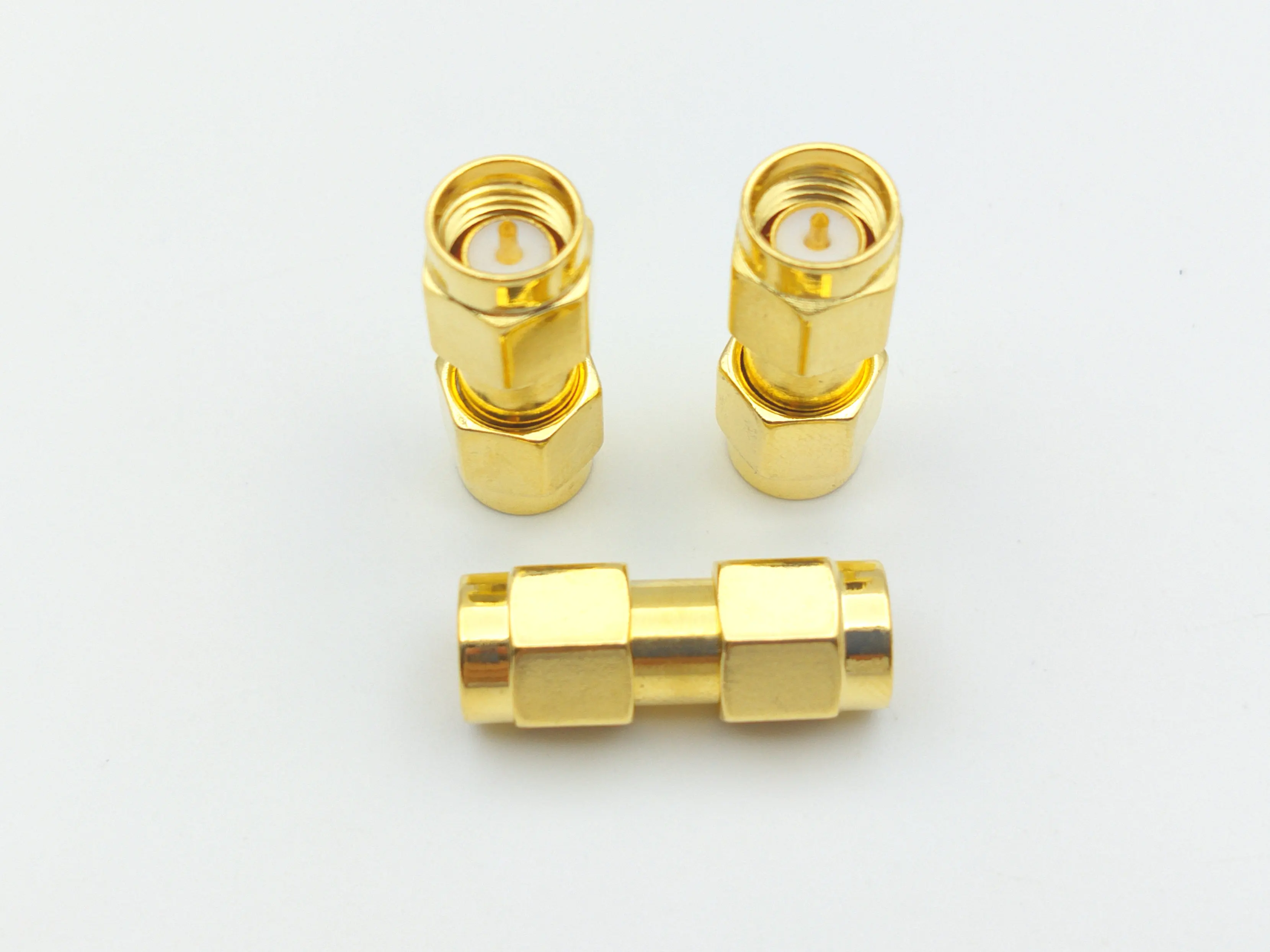 

20-100pcs Gold SMA male to SMA male plug in series RF coaxial connectors