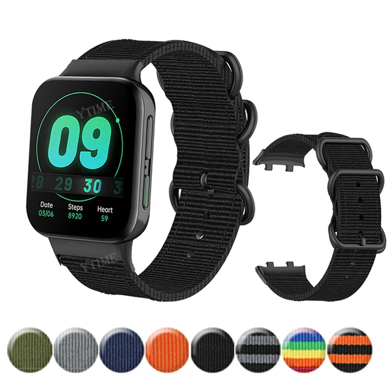 

Ремешок спортивный нейлоновый для OPPO Watch 41 мм 46 мм, брезентовый браслет для OPPO Watch 2 42 мм 46 мм, аксессуары для наручных часов