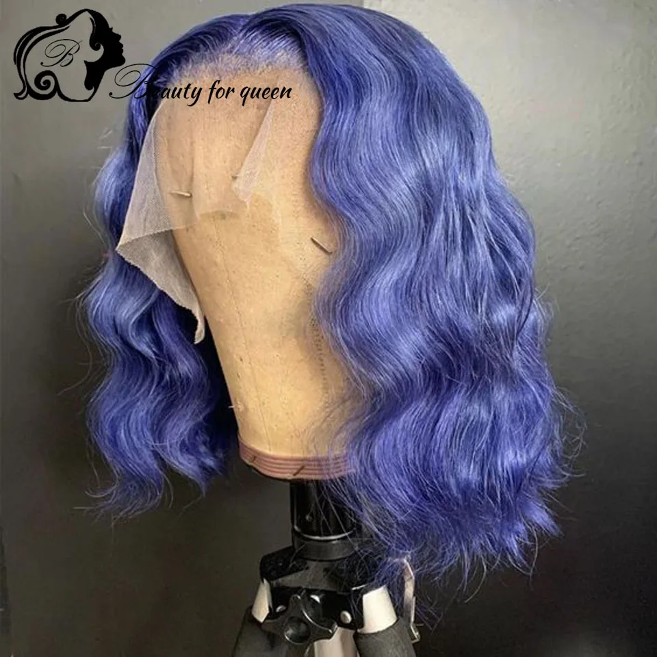 

Lace Front Human Hair Wigs For Women Wavy Short Bob Wig HD Transparent Lace Frontal Wig Brazilian Hair Extension With Baby Hair
