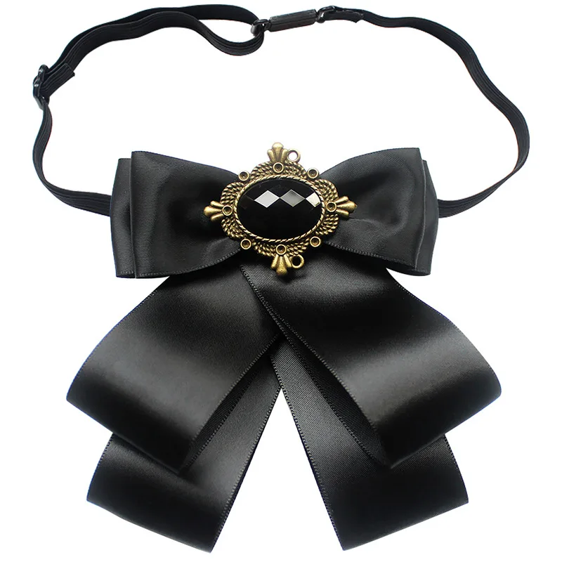 

British Men's Handmade Ribbon Bow Tie Business Banquet Party Daily Suits Accessories Women's College Style Shirt Collar Flowers