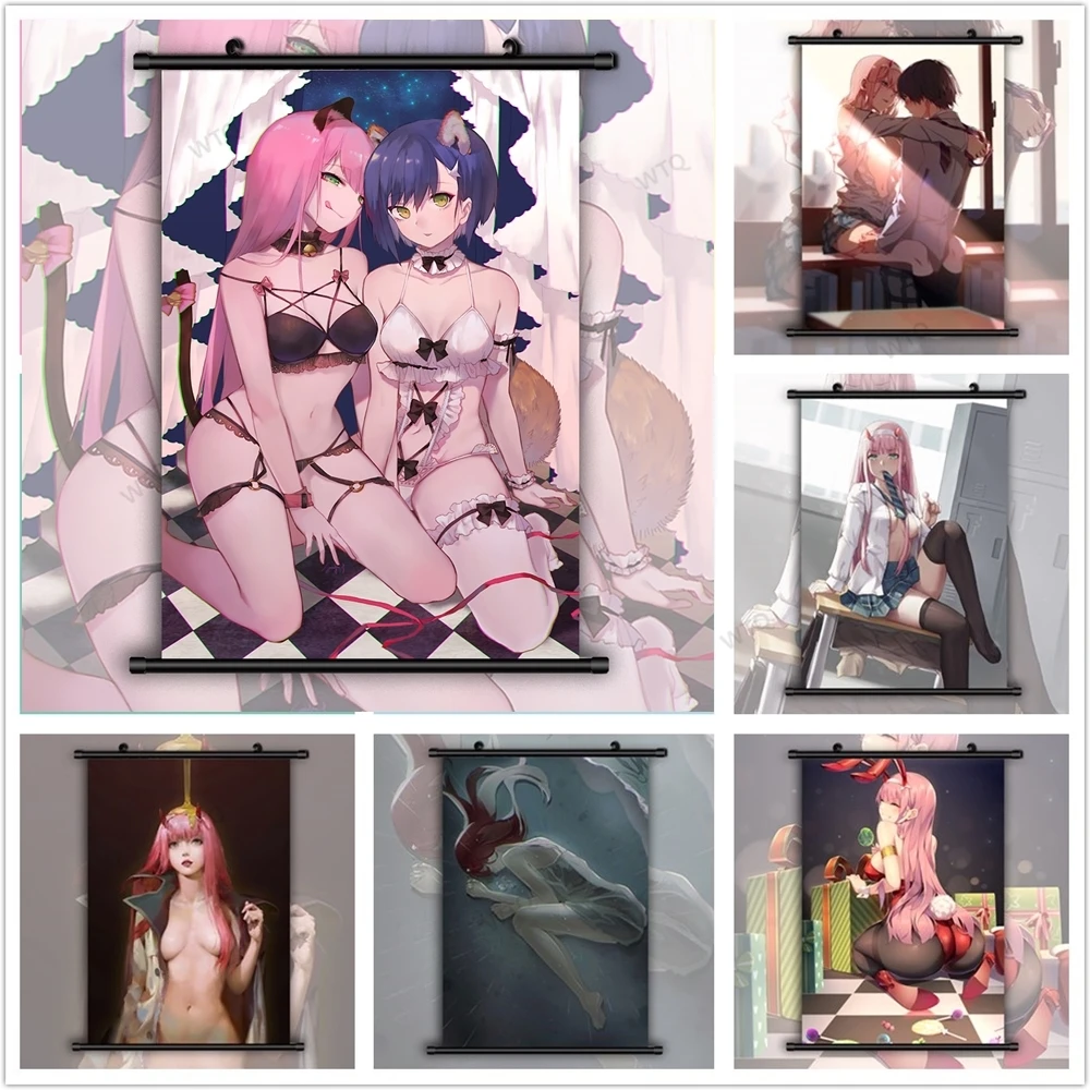 WTQ Canvas Painting Darling In The FranXX Zero Two Anime Manga HD Print Anime Posters Wall Art Picture Room Decor Home Decor