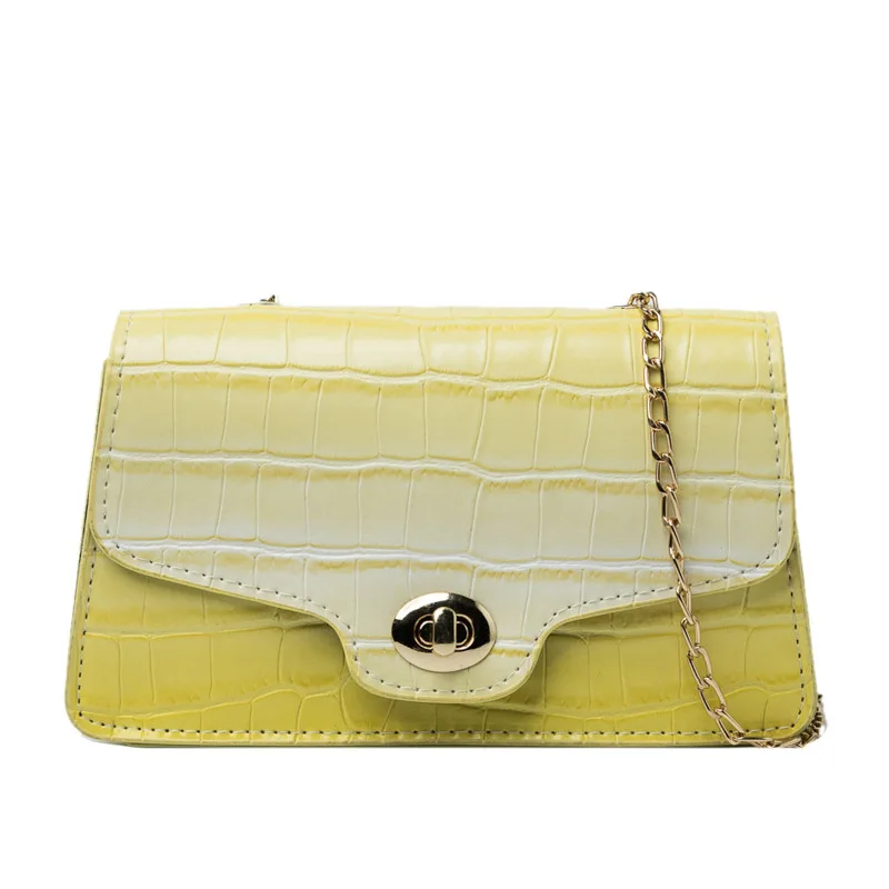 

Popular Crocodile Pattern Ladies Bag Summer New Style Lock Chain Shoulder Bag Fashion Texture Crossbody Bags for Women 2021