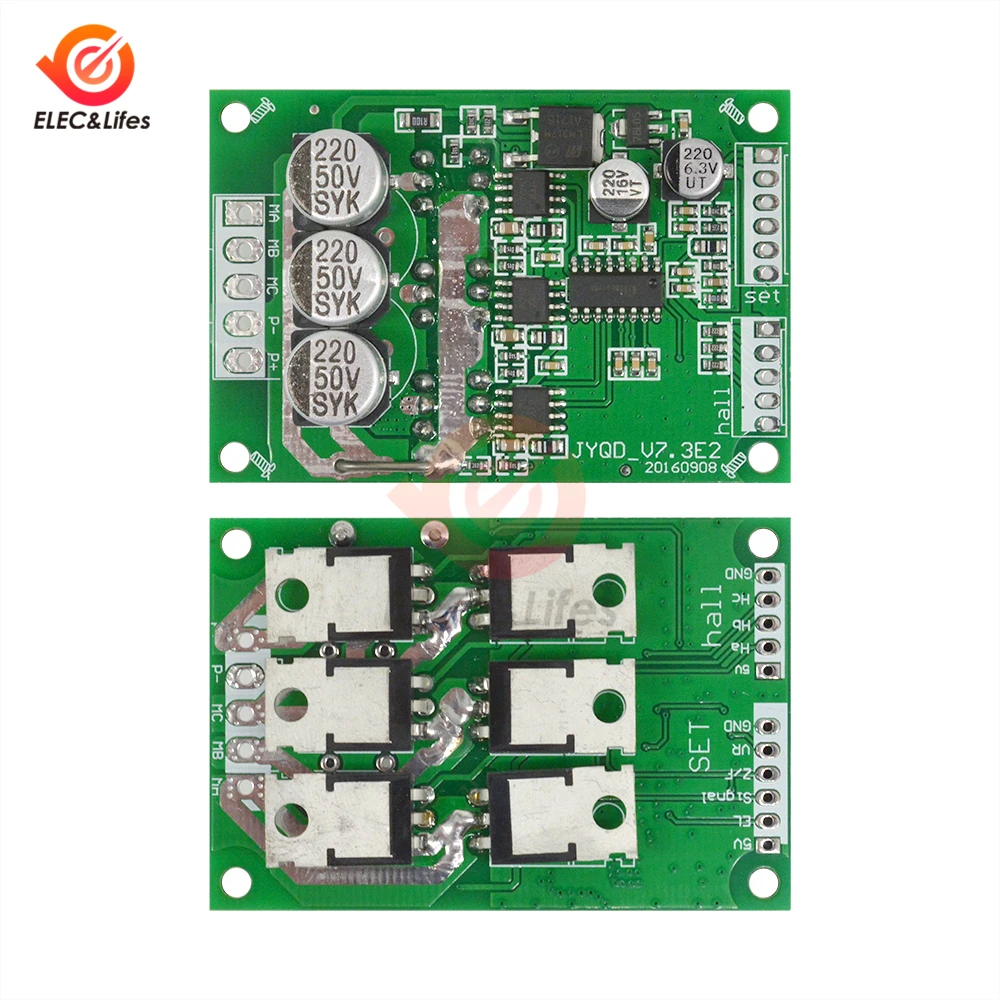 500 Вт ШИМ бесщеточный двигатель постоянного тока контроллер зал балансировка