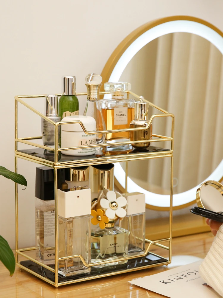 

Nordic Makeup Organizer Basket Dressing Table Makeup Organizer Rack Bathroom Cosmetic Storage Box Jewelry Holder Display Stand